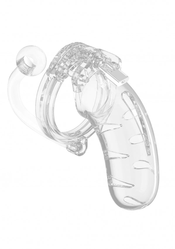 Model 11 - Chastity - 4.5" - Cage with Plug - Transparent