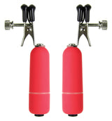 Vibrating Nipple Clamps - Red