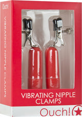 Vibrating Nipple Clamps - Red