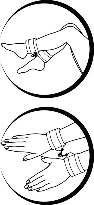 Velcro Hand and Leg Cuffs - Black