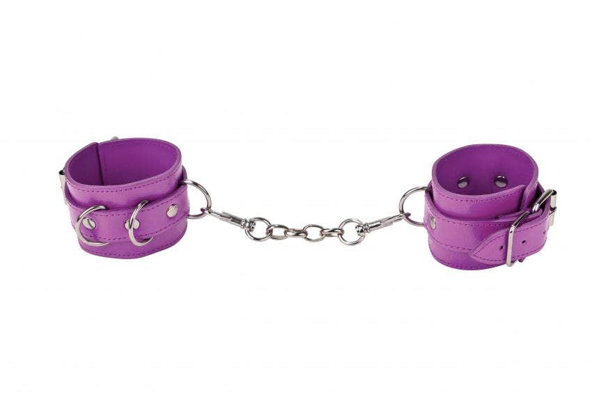 Leather Cuffs - Purple
