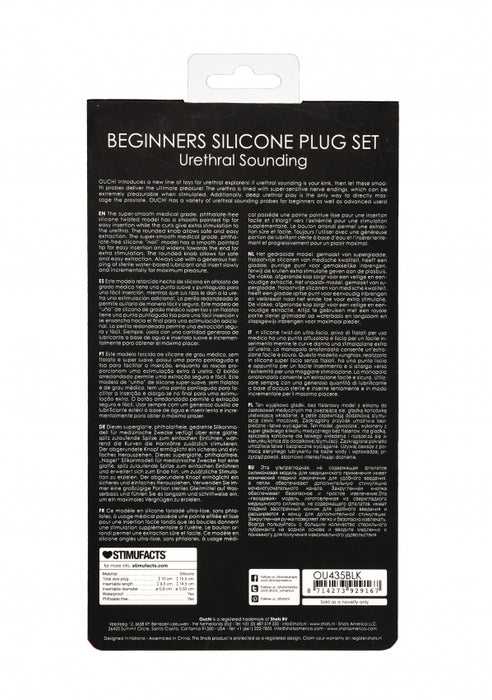Silicone Beginners Plug Set - Black