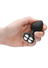 Large Lucky Diamond Butt Plug - Black