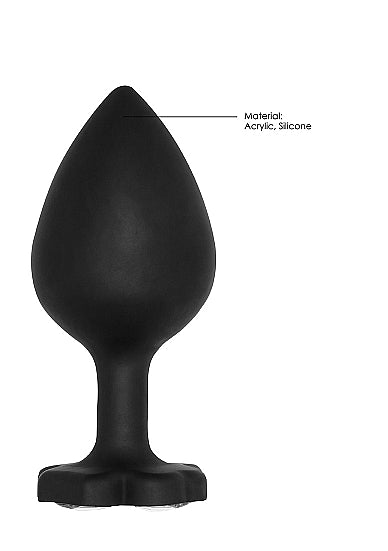 Large Lucky Diamond Butt Plug - Black