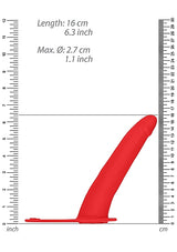 Silicone Strap-On - Adjustable - Red