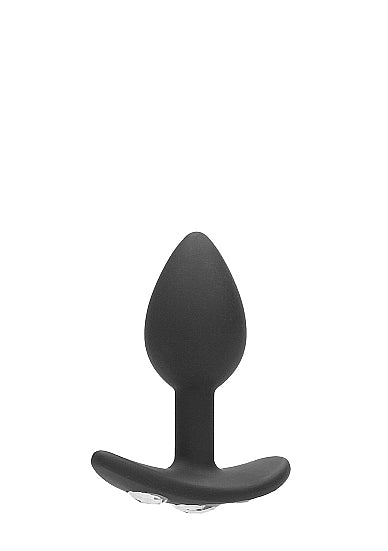 Extra Large Diamond Butt Plug with Handle - Black