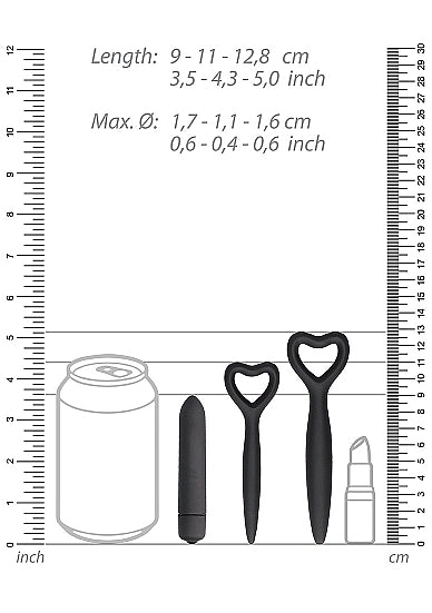 Silicone Vaginal Dilator Set - Black