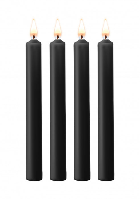 Teasing Wax Candles Large - Parafin - 4-pack - Black