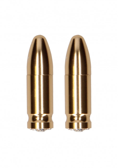 Magnetic Nipple Clamps - Diamond Bullet - Gold