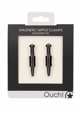 Magnetic Nipple Clamps - Diamond Pin - Black