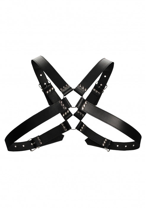 Mens Large Buckle Harness - One Size - Black