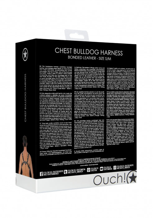 Chest Bulldog Harness - SM - Black