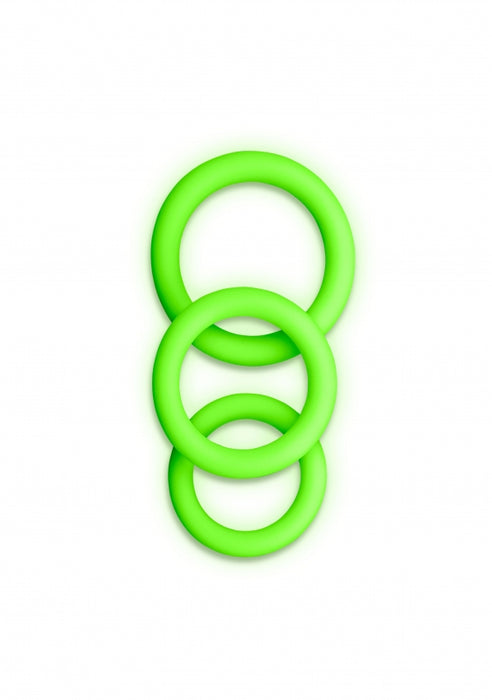 3 pcs Cock Ring Set - Glow in the Dark