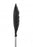 Metal Oval Spike Keel Crop 24 Inches Soft Leather - Black