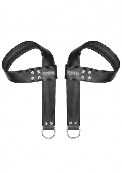 Suspension Cuffs Saddle Leather Hands & Feet - Black