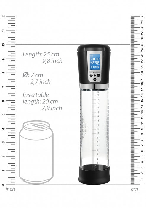 Premium Rechargeable Automatic LCD Pump - Transparent