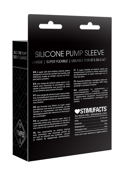 Silicone Pump Sleeve Large - Black