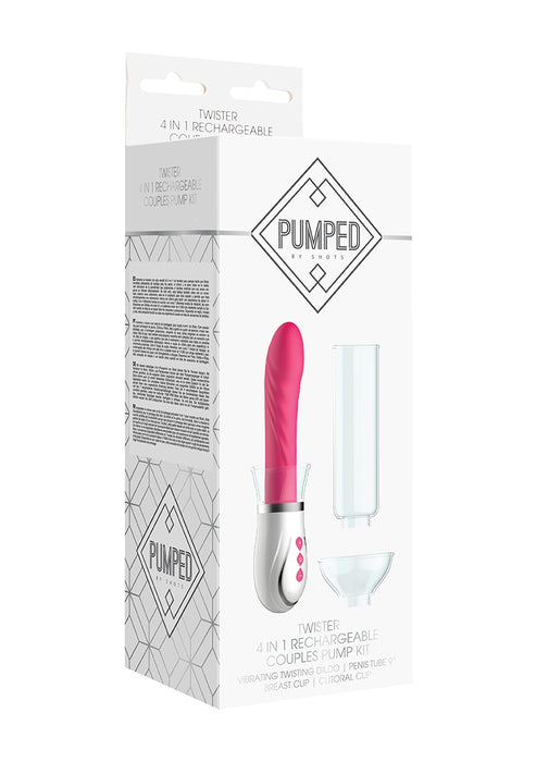 Twister - 4 in 1 Rechargeable Couples Pump Kit - Pink