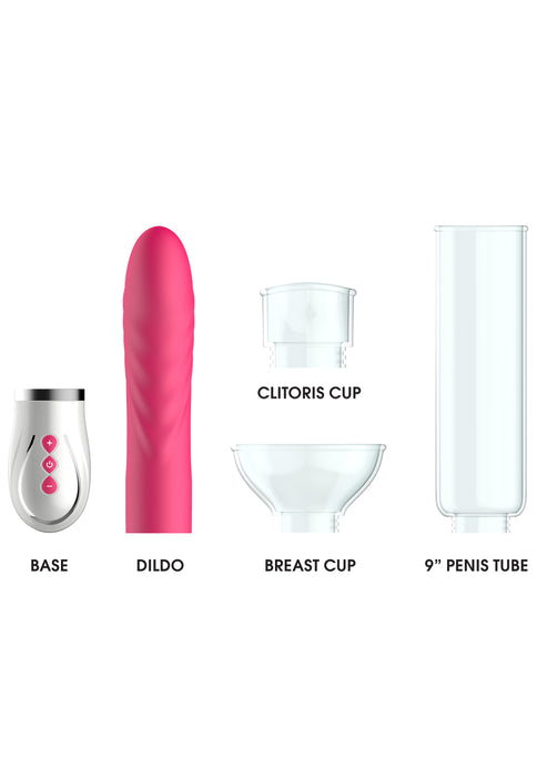 Twister - 4 in 1 Rechargeable Couples Pump Kit - Pink