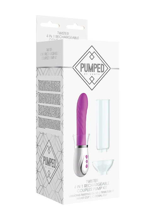 Twister - 4 in 1 Rechargeable Couples Pump Kit - Purple