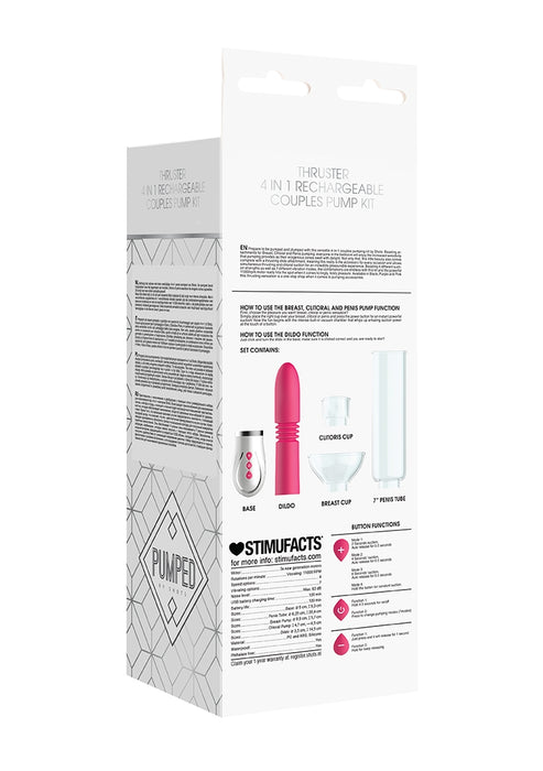 Thruster - 4 in 1 Rechargeable Couples Pump Kit - Pink