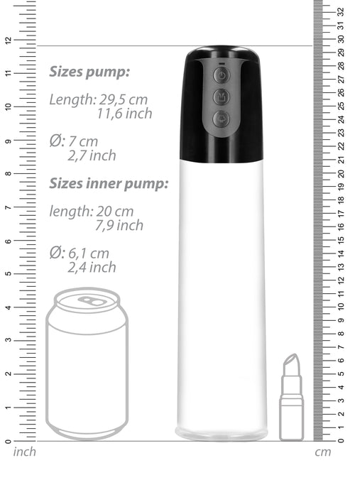 Automatic Cyber Pump with Masturbation Sleeve - Transparent