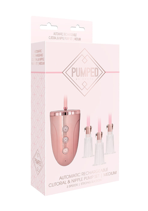 Automatic Rechargeable Clitoral & Nipple Pump Set - Medium - Pin