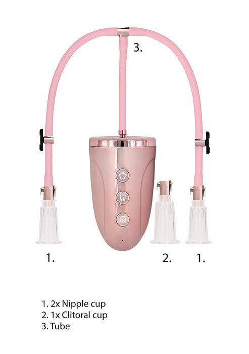 Automatic Rechargeable Clitoral & Nipple Pump Set - Medium - Pin