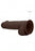 Silicone Dildo With Balls 21 x 6cm Brown