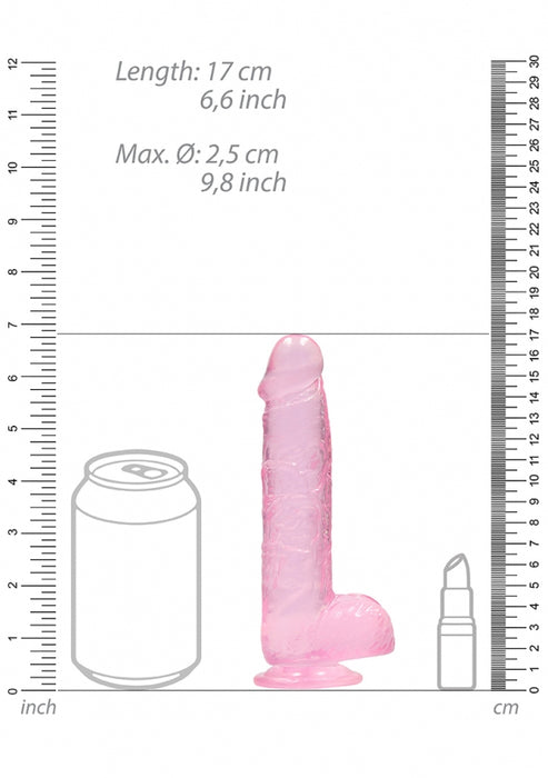 6 Inch / 15 cm Realistic Dildo With Balls - Pink