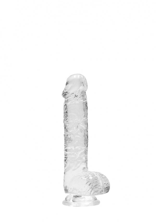 6 Inch / 15 cm Realistic Dildo With Balls - Transparent