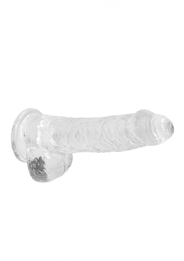 6 Inch / 15 cm Realistic Dildo With Balls - Transparent