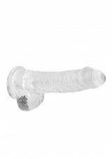 6 Inch / 15 cm Realistic Dildo With Balls - Transparent