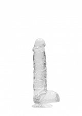 6 Inch / 15 cm Realistic Dildo With Balls - Transparent