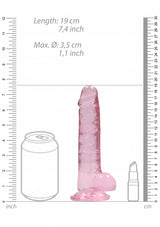 7 Inch / 17 cm Realistic Dildo With Balls - Pink