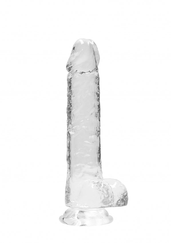 8 Inch / 20 cm Realistic Dildo With Balls - Transparent
