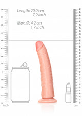 Slim Realistic Dildo with Suction Cup - 7''/ 18 cm