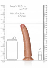Slim Realistic Dildo with Suction Cup - 7''/ 18 cm
