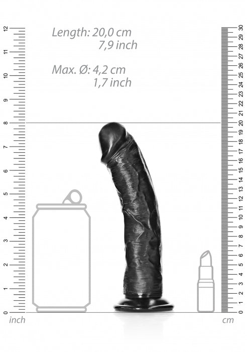 Curved Realistic Dildo with Suction Cup - 7''/ 18 cm