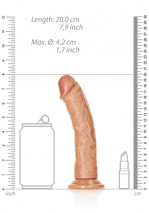 Curved Realistic Dildo with Suction Cup - 7''/ 18 cm