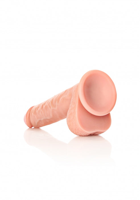Straight Realistic Dildo with Balls and Suction Cup - 10''/ 25.5 cm