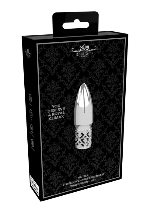 Glitter - Rechargeable ABS Bullet - Silver