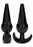 No 80 - 4-Piece Butt Plug Set - Black