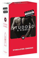 Condom 12pk Studs & Ribs 52mm
