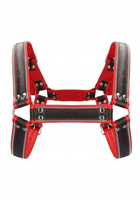 Z Series Chest Bulldog Harness - Black/Red - S/M