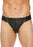 Striped Front With Zip Jock - Leather - Black/Black - S/M