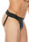 Striped Front With Zip Jock - Leather - Black/Blue - L/XL