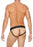 Striped Front With Zip Jock - Leather - Black/Red - L/XL
