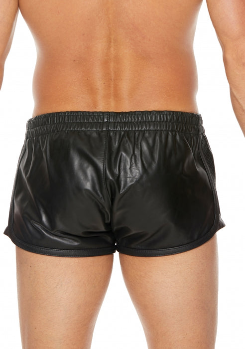 Versatile Leather Shorts - Black/Black - L/XL