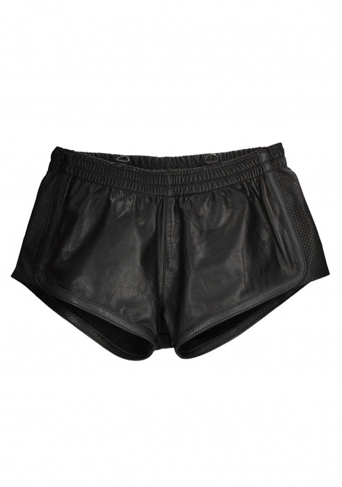 Versatile Leather Shorts - Black/Black - S/M